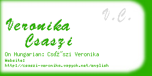 veronika csaszi business card